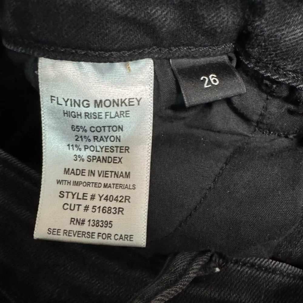 Flying Monkey Black Flare Jeans - Picture 4 of 4